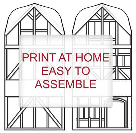 tudor house drawing|tudor house model template.